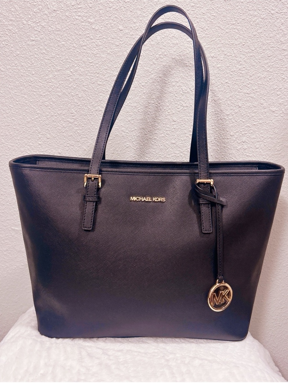 Michael Kors Black Saffiano Leather